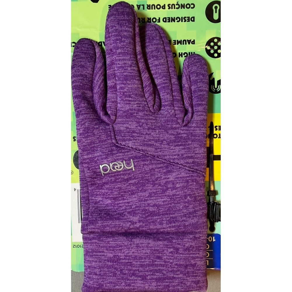 HEAD Touchscreen Winter Gloves Youth Girls Running Warm Purple Violet Large